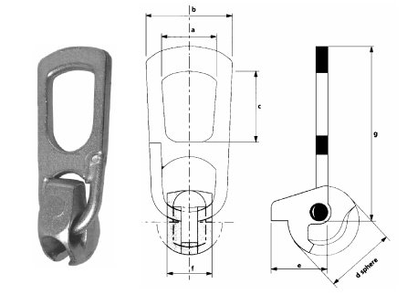 Spherical Head Lifting Shackles